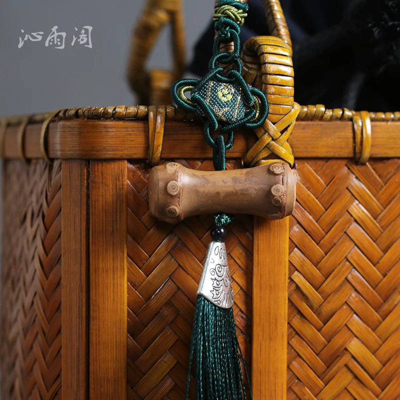 国风竹编包茶具收纳箱新中式旗袍汉服手提包斜挎小包百搭气质女包 9