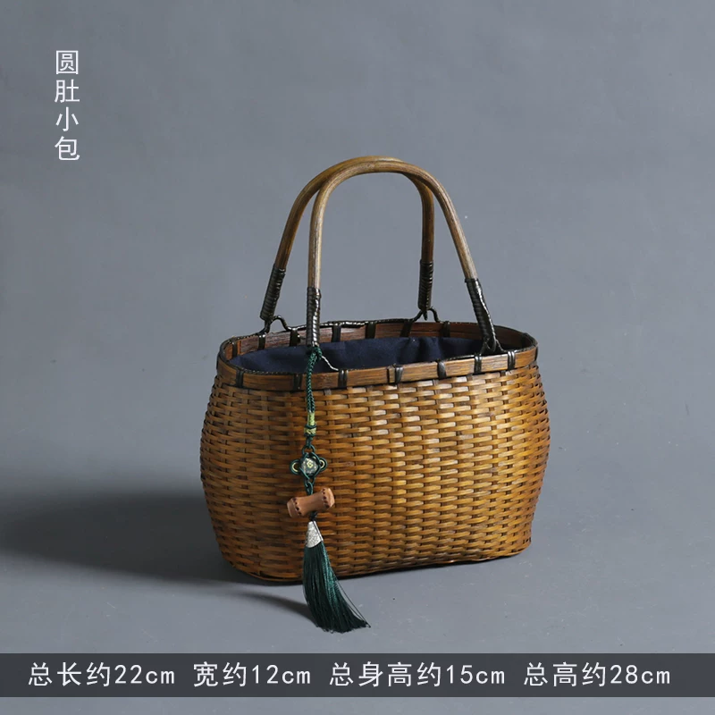 国风竹编包茶具收纳箱新中式旗袍汉服手提包斜挎小包百搭气质女包 18